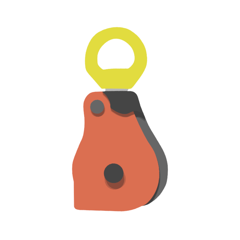 Polea con Swivel 1.5" — Imán para Pizarra de Rescate