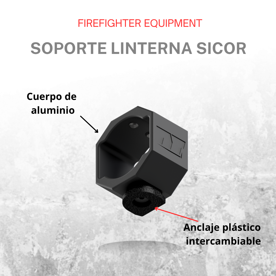 Soporte Linterna Casco Sicor Iturri VRF EVO Aluminio 6061 – Chile