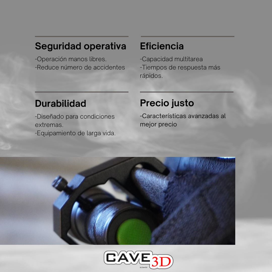 Soporte Linterna Casco Bombero Americano Aluminio 6061 – Cairns Bullard – Chile