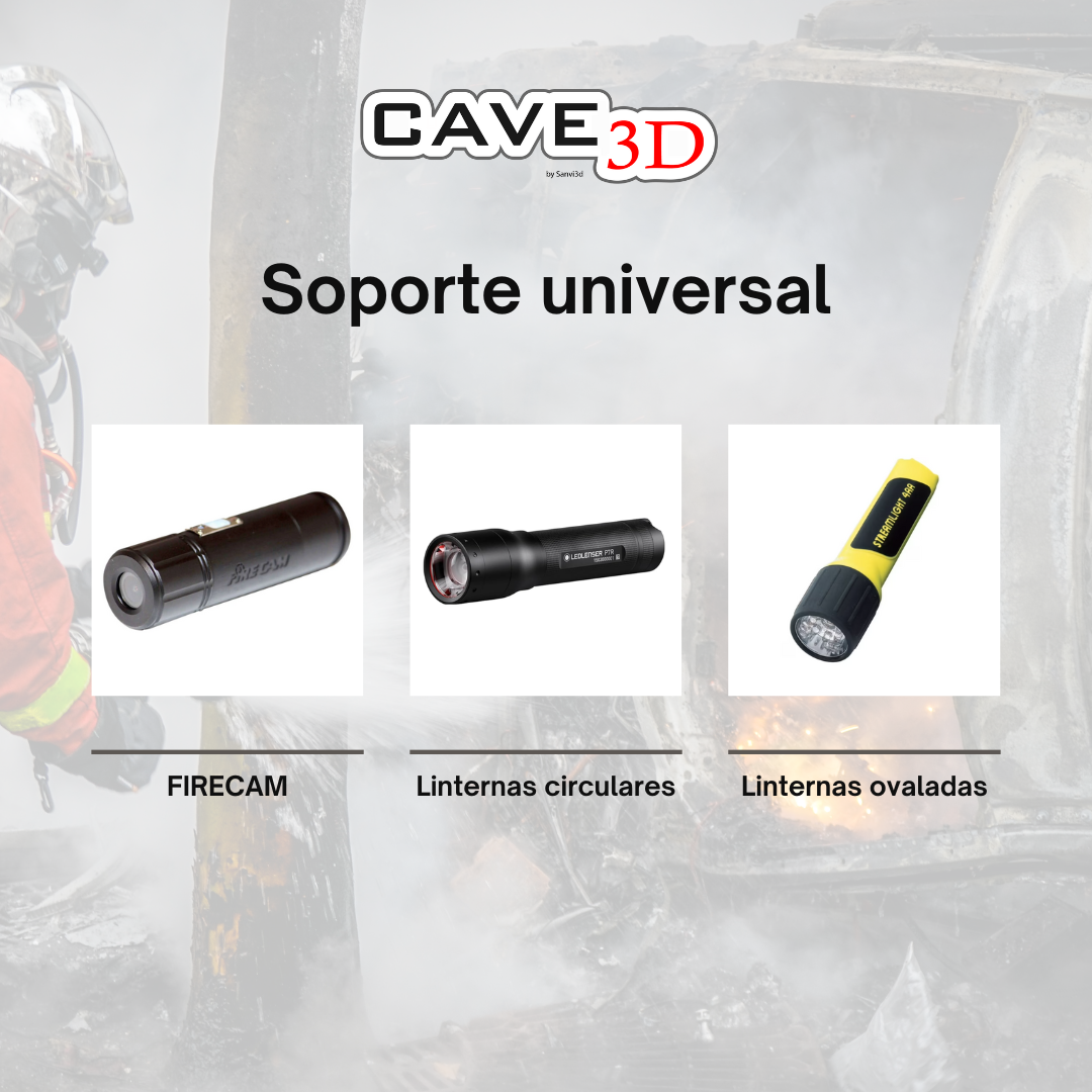 Soporte Linterna Casco Bombero Americano Aluminio 6061 – Cairns Bullard – Chile