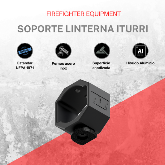 Soporte Linterna Casco Sicor Iturri VRF EVO Aluminio 6061 – Chile